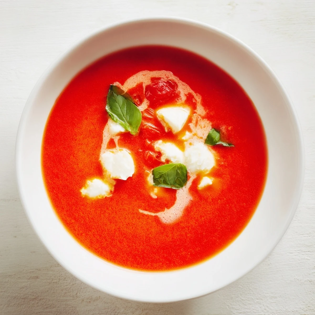 Creamy Tomato Mozzarella Soup