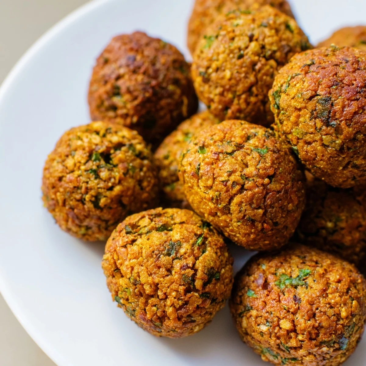Golden, crispy Levantine falafel balls, a Middle Eastern treat ready for your pita bread.