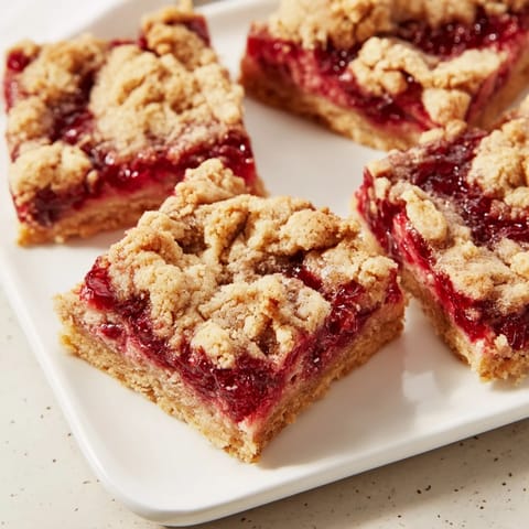 Homemade Strawberry Jam Squares