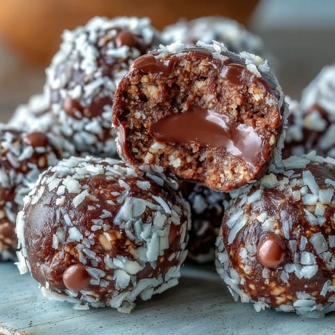 Golden-brown Moose Bites arranged in a pyramid stack on a rustic wooden board, highlighting the delicious chocolate chip and coconut filling.  