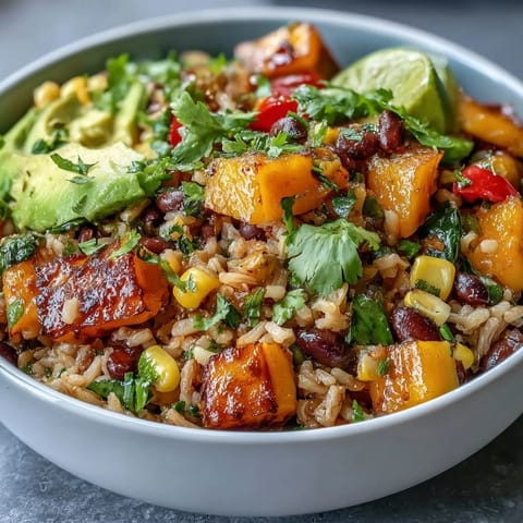 Mango Black Bean Brown Rice