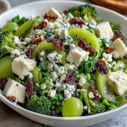 Festive St. Patrick's Day green food board featuring fresh produce, savory snacks, and sweet treats for sharing.  