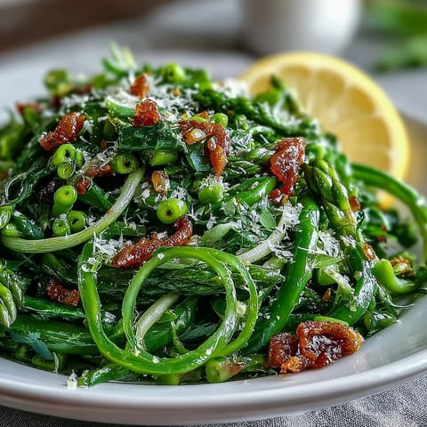 Shaved Asparagus Pea Salad