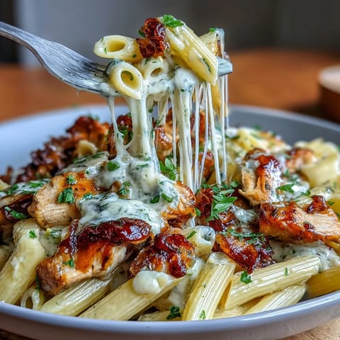 Creamy one-pot French onion chicken pasta with tender chicken, caramelized onions, and melted Gruyère cheese.