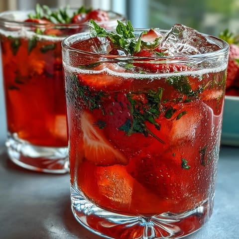 Strawberry Basil Lemonade Drink