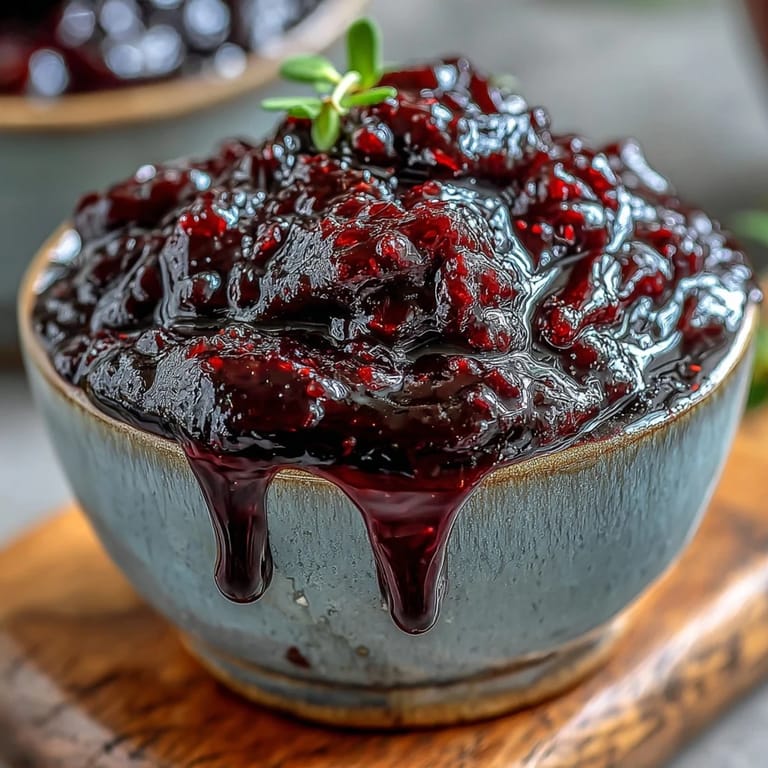 A rustic charcuterie board featuring crackers, creamy cheese, and a small ramekin of dark, homemade Black Currant Reduction for a tangy-sweet finish.