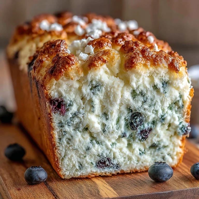 Soft, airy Blueberry Cottage Cheese Cloud Bread baked to golden perfection, ideal for low-carb and high-protein diets.