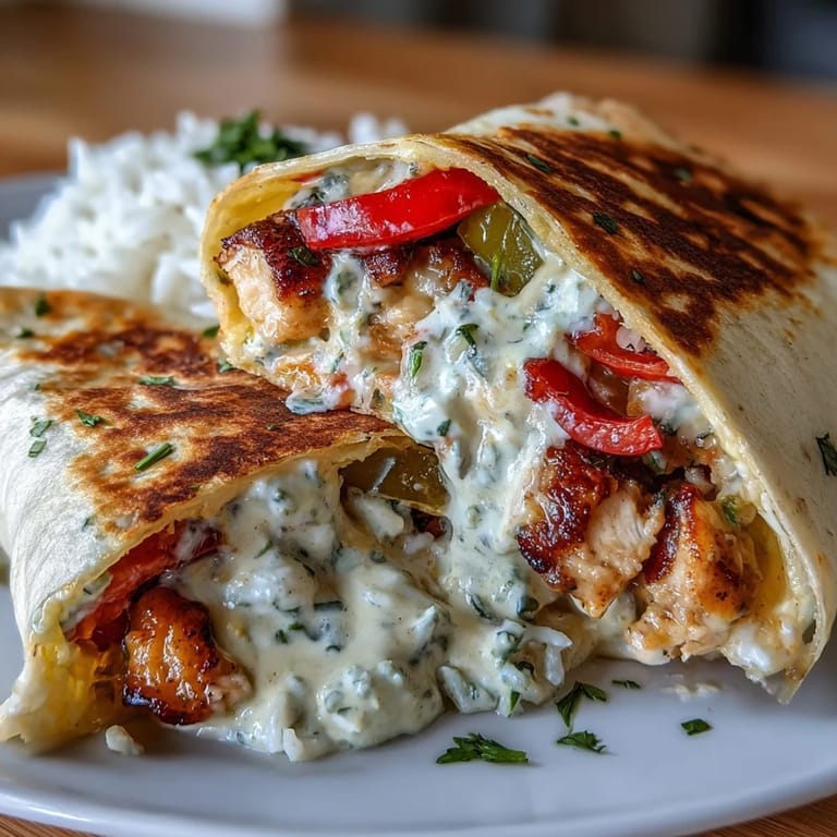 Flavorful Chicken Bell Pepper Ranch Burritos with juicy chicken, colorful bell peppers, and creamy ranch dressing, served with melted cheddar.