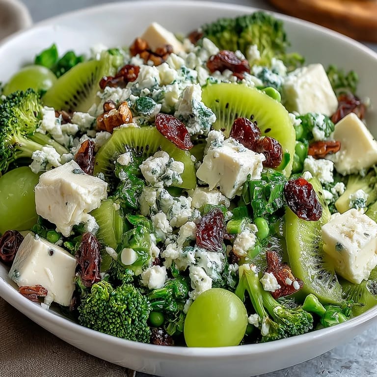 Festive St. Patrick's Day green food board featuring fresh produce, savory snacks, and sweet treats for sharing.  
