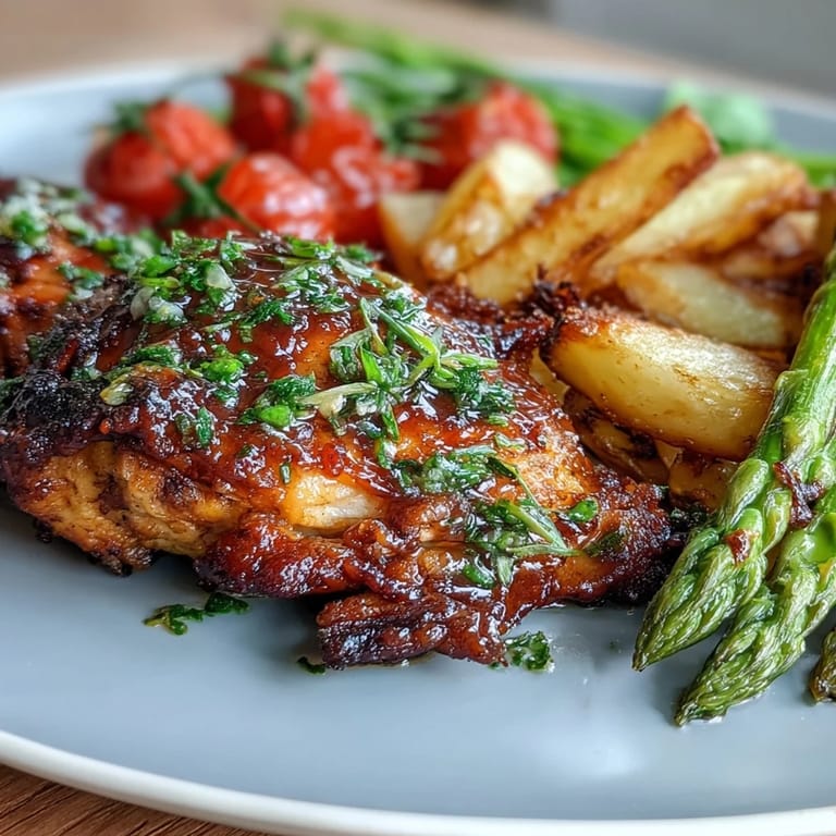 Vibrant one-pan dinner featuring tender chicken and a rainbow of spring vegetables, perfect for quick, wholesome family meals.
