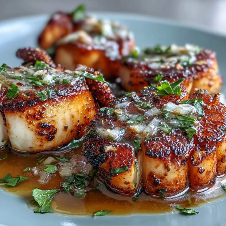 Lemon butter scallops cooked to golden perfection, served with a zesty lemon sauce and fresh parsley, perfect for an easy yet impressive seafood dish.