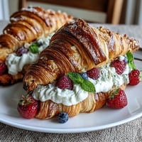 Elegant Mothers Day brunch board with assorted pastries, fresh fruit, and mimosas for a festive morning celebration.