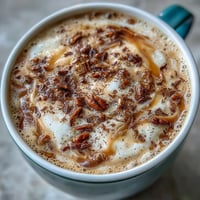 Creamy dandelion tea latte with oat milk and vanilla, topped with cinnamon foam, served in a cozy mug.